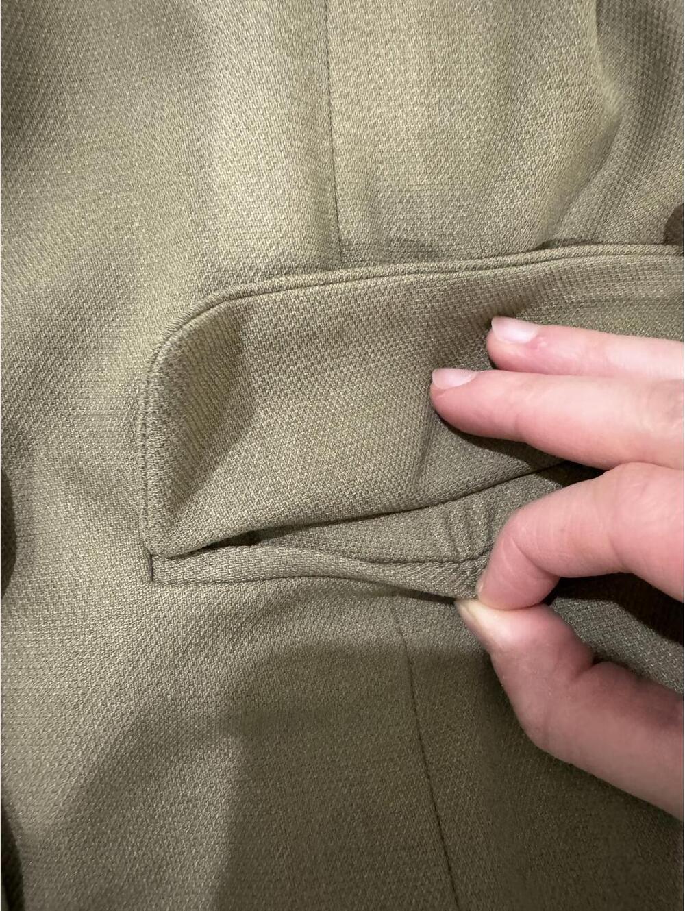 NWT Banana Republic Khaki Green Relaxed Fit Double Breasted Boyfriend Blazer 8 - Picture 5 of 9